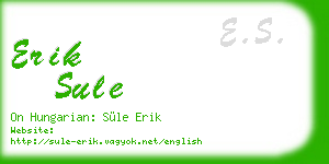 erik sule business card