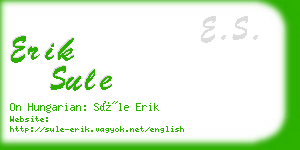 erik sule business card